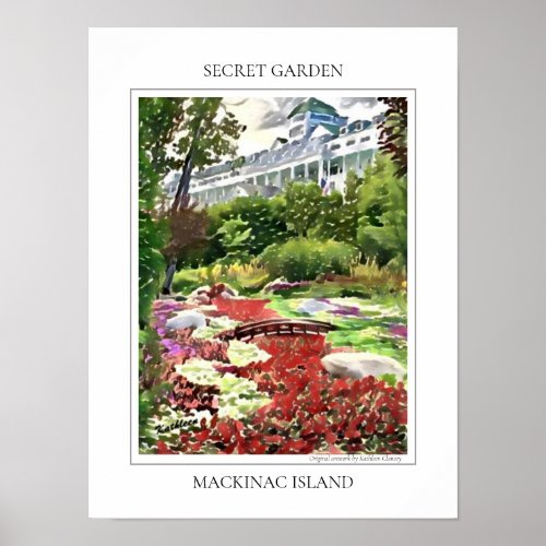 Secret Garden Mackinac Island Poster