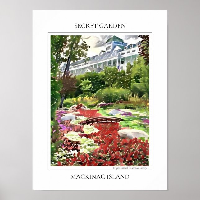 Secret Garden Mackinac Island Poster (Front)