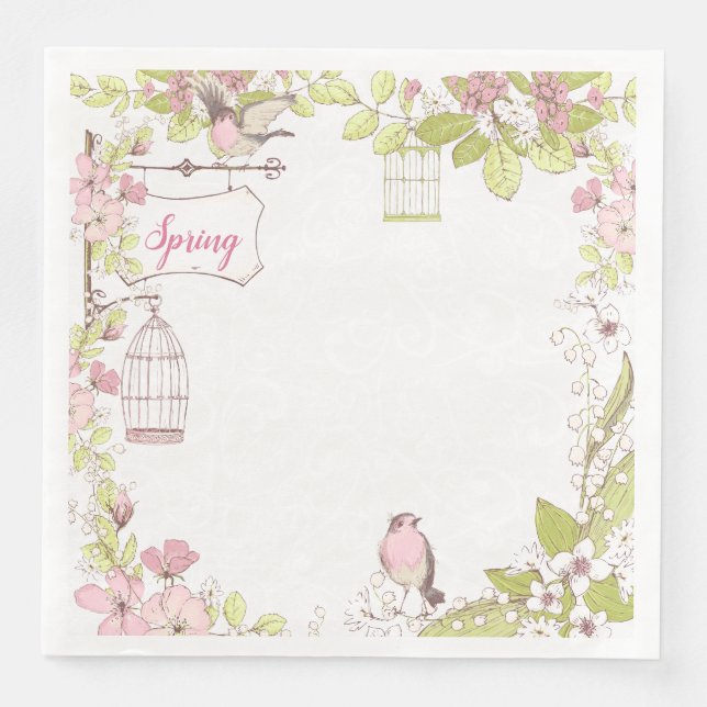 Secret Garden Paper Dinner Napkins (Front)