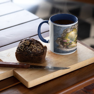 Secret Garden Stone Fairy Custom Photo Collage Coffee Mug