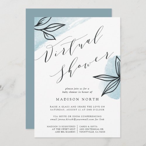 Secret Garden Virtual Long Distance Baby Shower Invitation