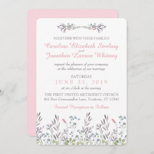 Secret Garden Watercolor Floral Invitation