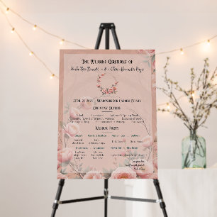 Secret Garden Wedding Ceremony Program Sign