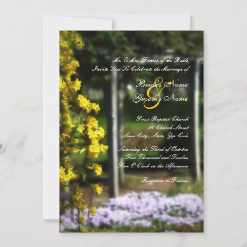 Secret Garden Wedding Invitation