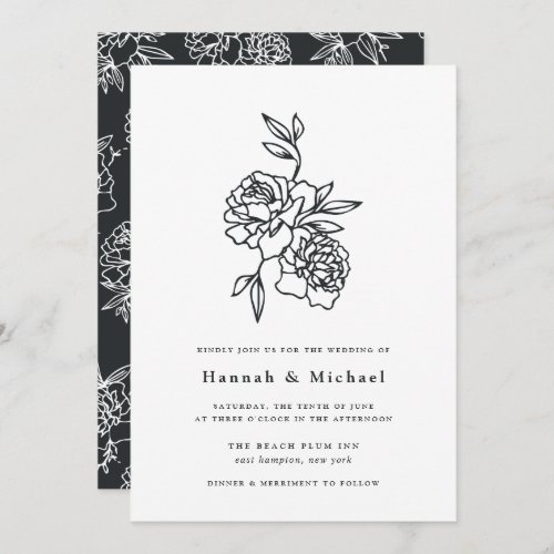 Secret Garden Wedding Invitation  Ink