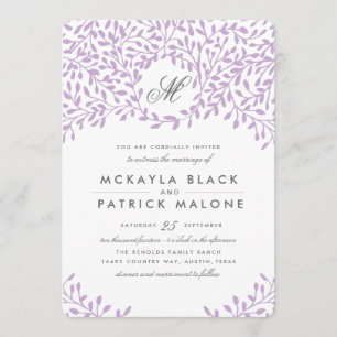 Secret Garden Wedding Invite - Orchid