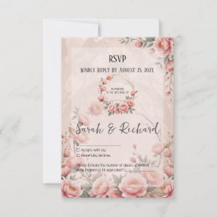 Secret Garden Wedding Romantic Floral RSVP Card