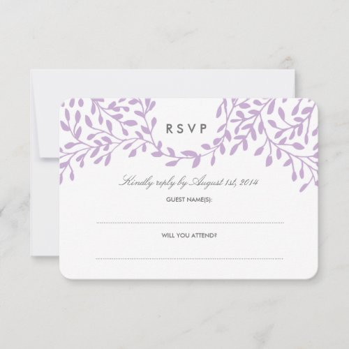 Secret Garden Wedding RSVP - Orchid