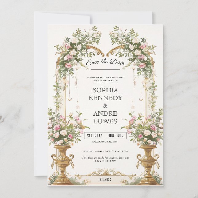 Secret Garden Wedding Save the Date  Invitation (Front)