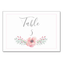 SECRET GARDEN WEDDING TABLE CARD