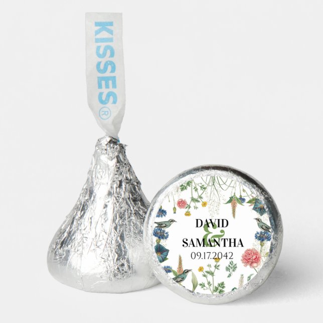 Secret Garden Wildflowers Wedding Frame Hershey®'s Kisses® (Front)