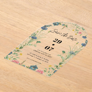 Secret Garden Wildflowers Wedding Save The Date