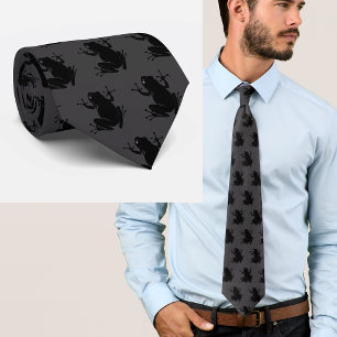 Secret Heart Frog Minimalist Graphic Neck Tie