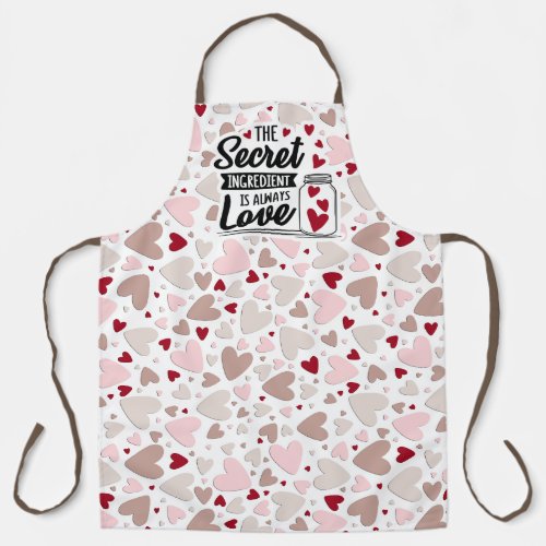 Secret Ingredient Is Love All Over Print Apron