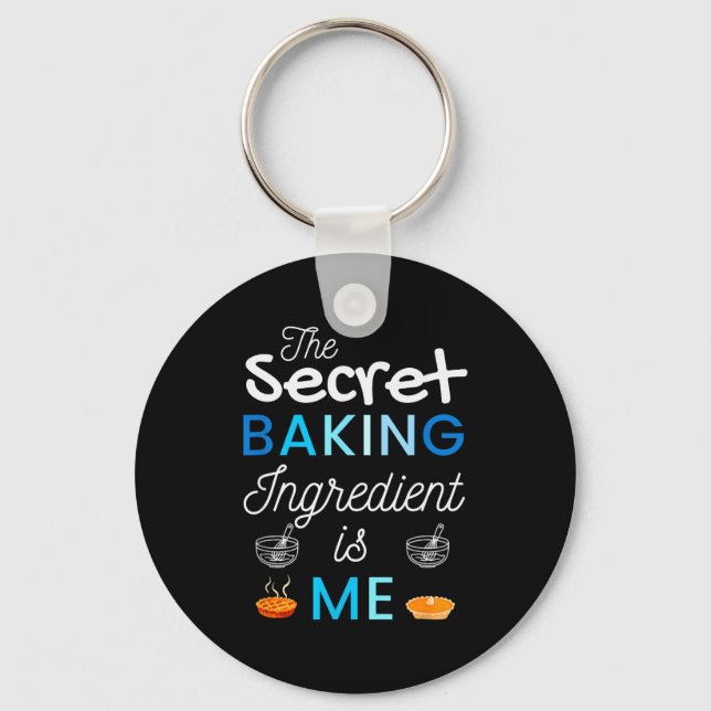Secret Ingredient Is Me Funny Retro Cooking Baking Keychain (Front)
