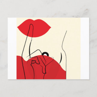 secret invitation postcard