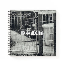 Secret Keep Out Retro Locked Gate Sketch Diary