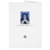 Secret keeper gothic art greeting card by Renee (Back)