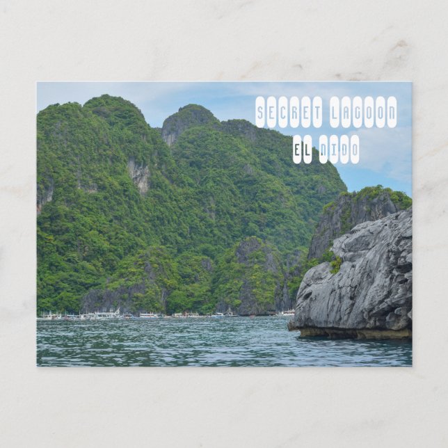 Secret Lagoon in El Nido Palawan Postcard (Front)