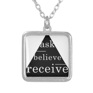 Secret law of attraction silver plated necklace