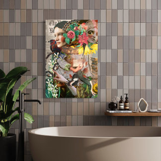 Secret Letter Vintage Digital Collage Photo Print