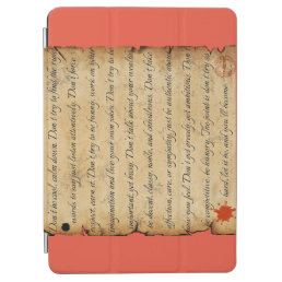 Secret Life Lessons And Wisdom Vintage Calligraphy iPad Air Cover