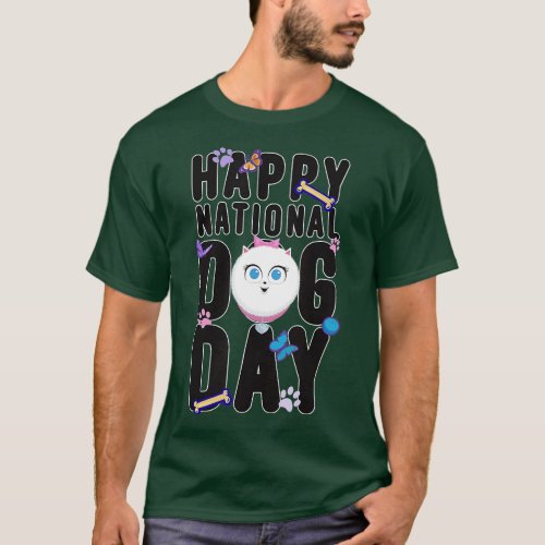 Secret life of Pets  Happy National Dog Day Gidget T_Shirt