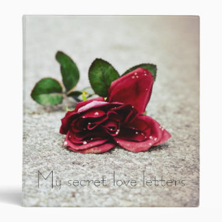Secret love letters 3 ring binder