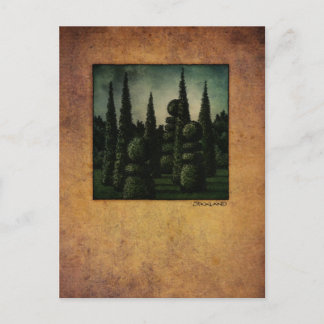 Secret Moonrise Garden Art Postcard
