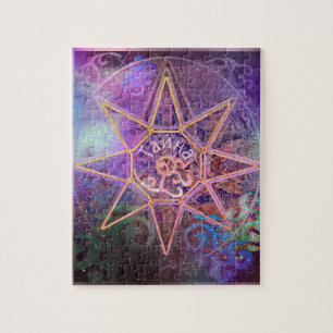Secret Nebula Star Map Elegant Mandala in Purple Jigsaw Puzzle