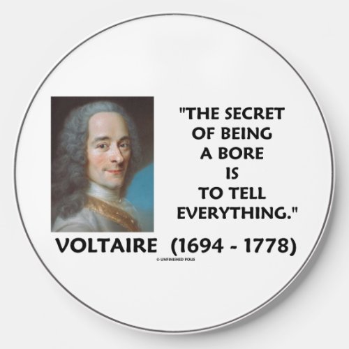 Secret Of Being A Bore Tell Everything Voltaire Wireless Charger