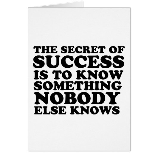 Secret of success cards (Front)
