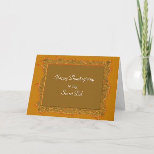 Secret Pal Thanksgiving Holiday Card