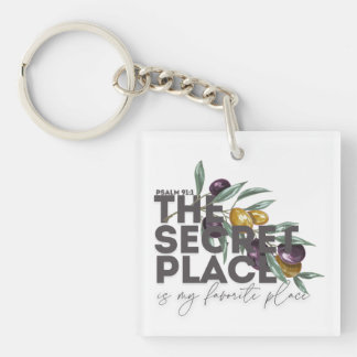 Secret Place Psalm 91 Christian T-Shirt Keychain