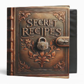 Secret Recipes Vintage Look 3 Ring Binder (Front/Inside)