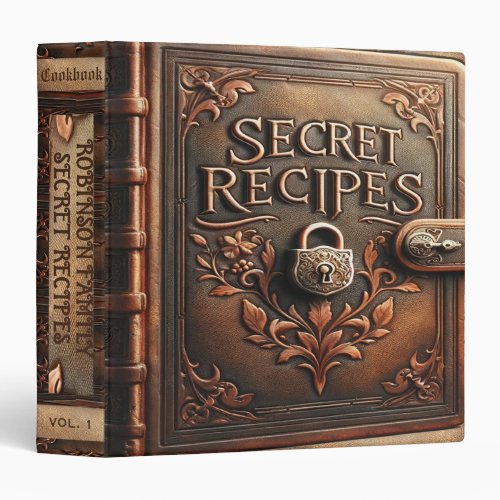 Secret Recipes Vintage Look 3 Ring Binder