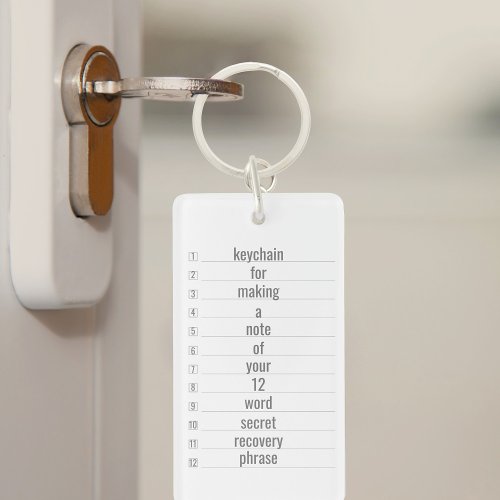 Secret Recovery Phrase 12 Word Keychain