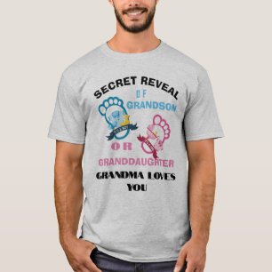 Secret reveal of grandchild , gender reveal T-Shirt