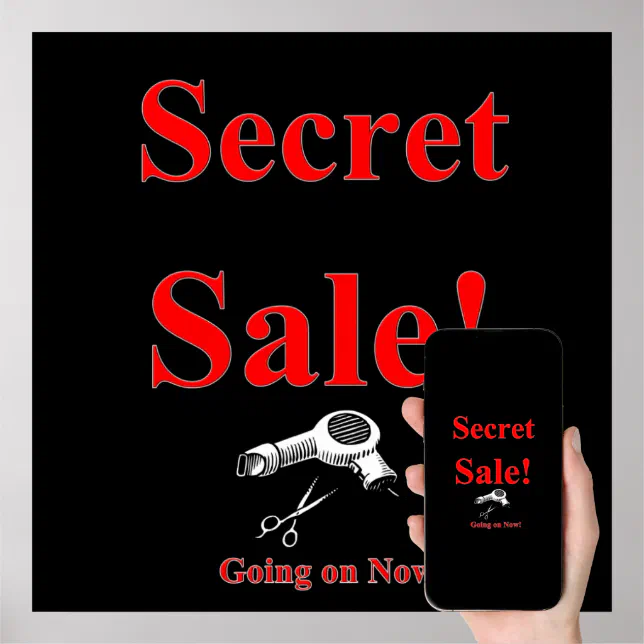 Secret Sale Poster Matte Zazzle