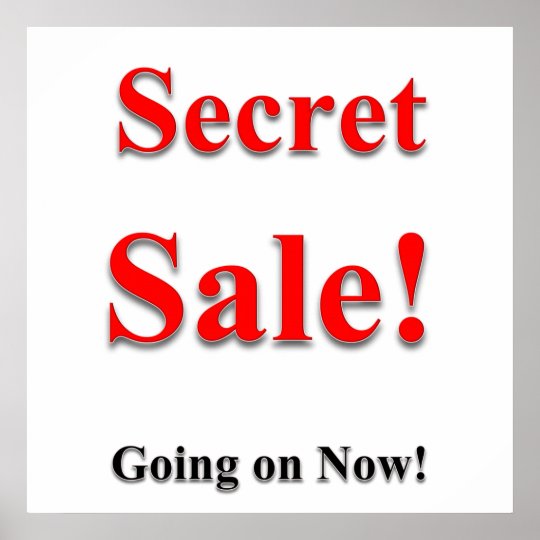 Secret Sale Poster Matte