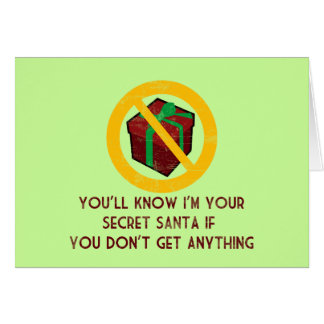 Funny Secret Santa Cards | Zazzle