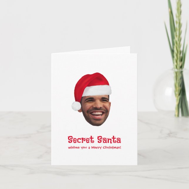 Secret Santa Christmas Custom photo Card (Front)