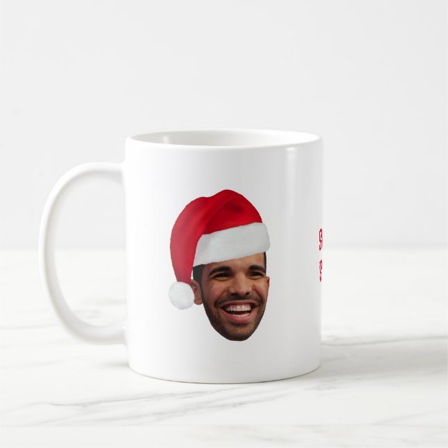Secret Santa Christmas Customizable Photo  Coffee Mug (Left)
