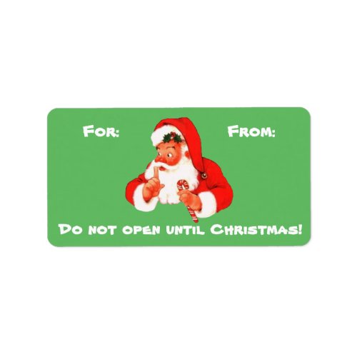 Secret Santa Christmas Gift Tag Label