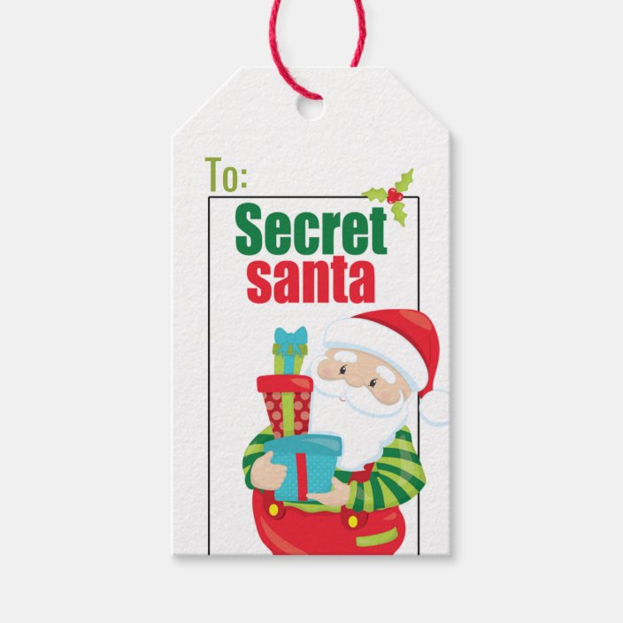 Secret Santa Christmas Gift Tags 