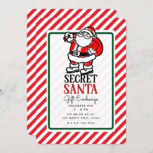 Secret Santa Christmas Holiday Gift Exchange Party Invitation