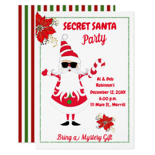 Secret Santa Party Invitations | Zazzle