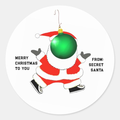 Secret Santa Classic Round Sticker