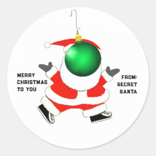 Secret Santa Classic Round Sticker