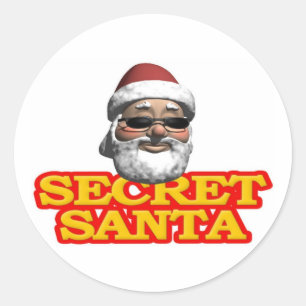 Secret Santa Classic Round Sticker